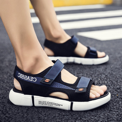 Νέο μοντέλο καλοκαιρινά σανδάλια με υφασμάτινα λουριά και πλαστικη στερέωση