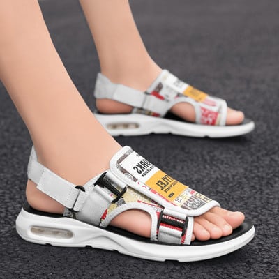 Νέο μοντέλο καλοκαιρινά σανδάλια με υφασμάτινα λουριά και πλαστικη στερέωση