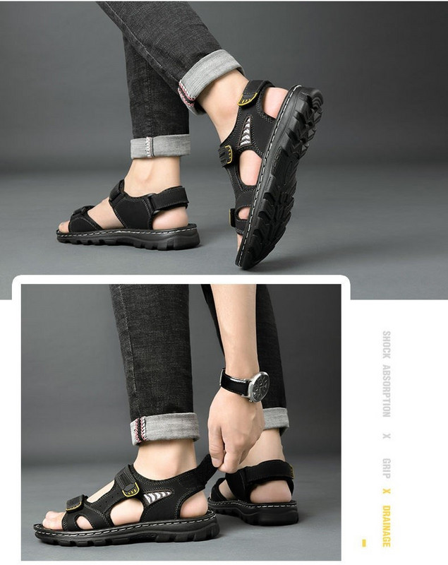 Férfi hétköznapi szandál tépőzáras rögzítéssel