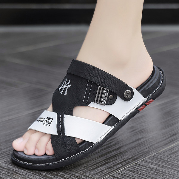 Casual ανδρικές παντόφλες με επίπεδη σόλα