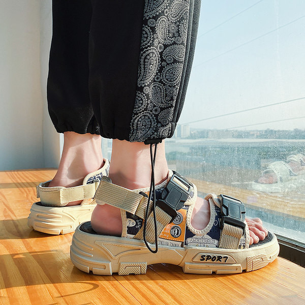 Ανδρικά σανδάλια casual με υφασμάτινα λουράκια