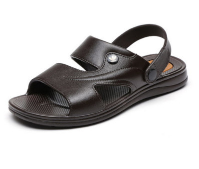 Ανδρικά έκο δερμάτινα σανδάλια με επίπεδη σόλα