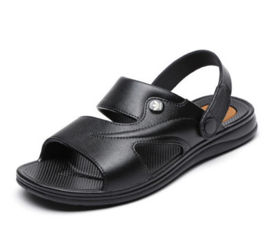 Ανδρικά έκο δερμάτινα σανδάλια με επίπεδη σόλα