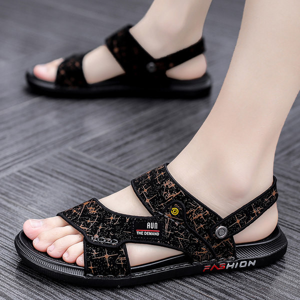 Ανδρικά σανδάλια casual με υφασμάτινα λουριά και επίπεδη σόλα