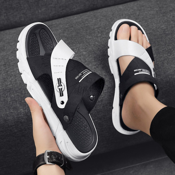 Νέο μοντέλο καλοκαιρινες παντόφλες από ύφασμα και οικολογικό δέρμα