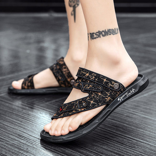 Ανδρικά σανδάλια casual από ύφασμα με επίπεδη σόλα