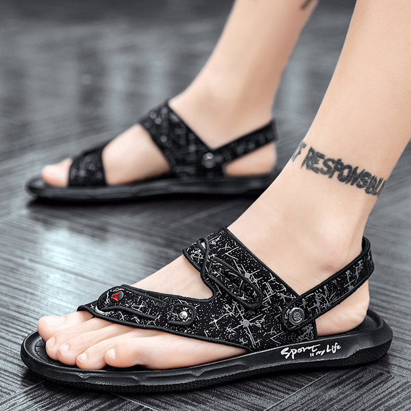 Ανδρικά σανδάλια casual από ύφασμα με επίπεδη σόλα