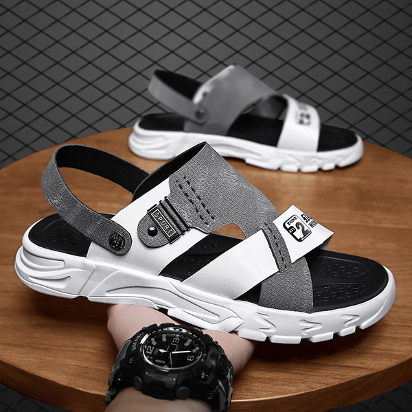 Ανδρικά σανδάλια με λουράκια από οικολογικό δέρμα