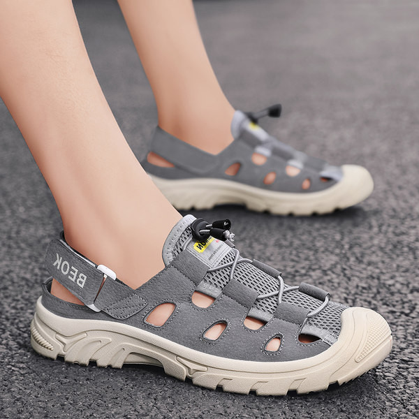 Ανδρικά καλοκαιρινά πέδιλα με κορδόνια και επίπεδη σόλα