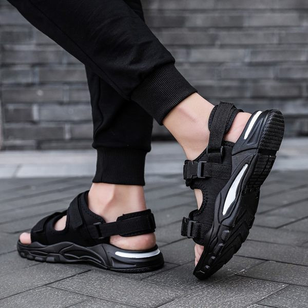 Alkalmi férfi textil szandál foltokkal