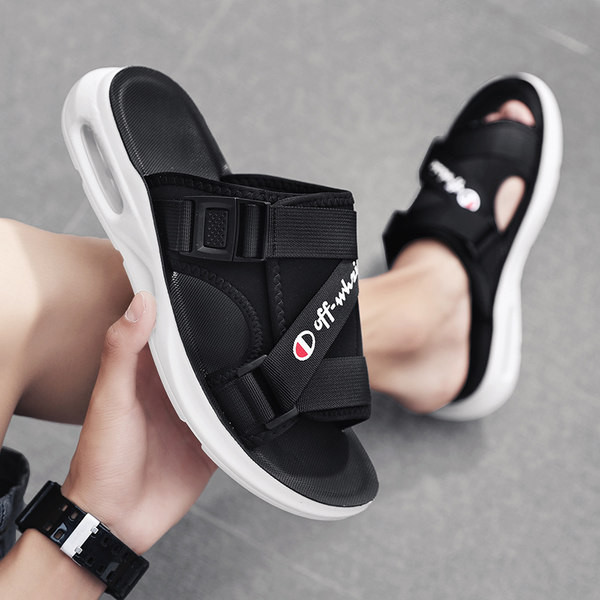 Καλοκαιρινά υφασμάτινα σανδάλια με επιγραφές