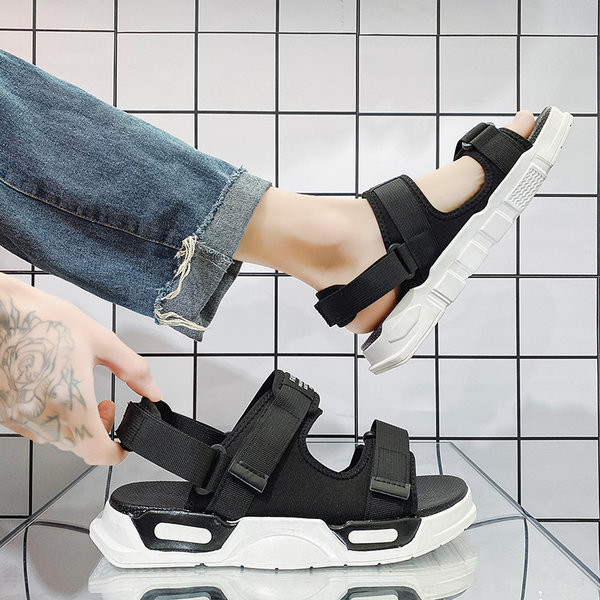 Ανδρικά υφασμάτινα σανδάλια με στερέωση βελκρό