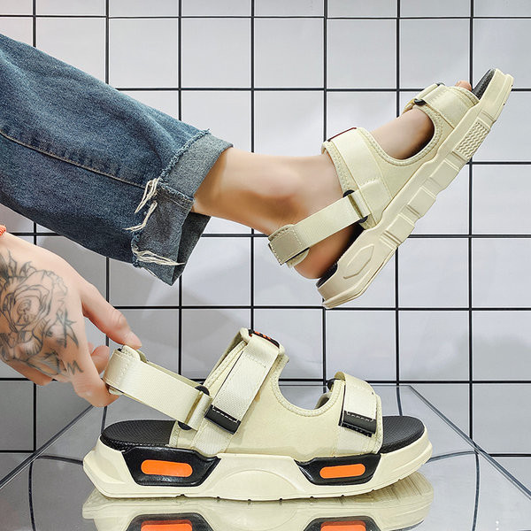 Ανδρικά υφασμάτινα σανδάλια με στερέωση βελκρό