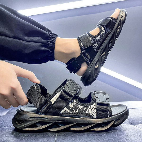 Alkalmi textil szandál durva talppal