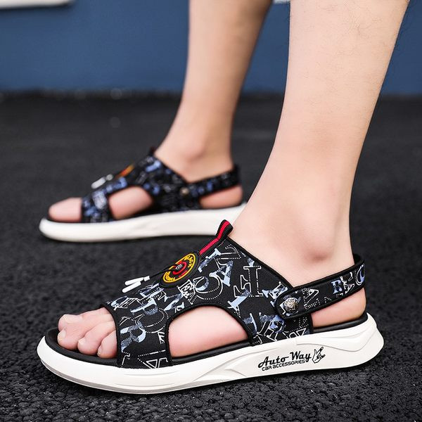 Ανδρικές παντόφλες casual με χρωματιστό μοτίβο