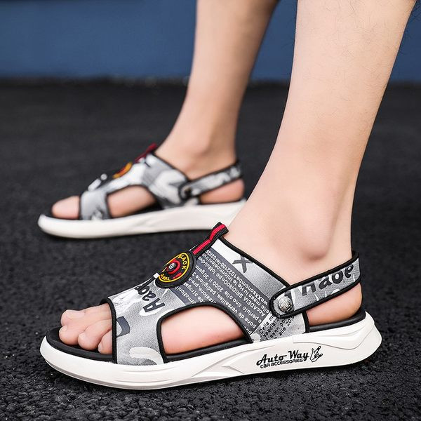 Ανδρικές παντόφλες casual με χρωματιστό μοτίβο