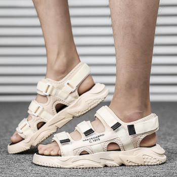 Ежедневни сандали от текстил с лепенки за мъже