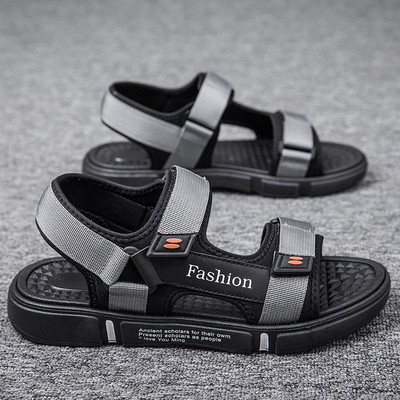 Ανδρικά σανδάλια με velcro στερέωση και επιγραφή