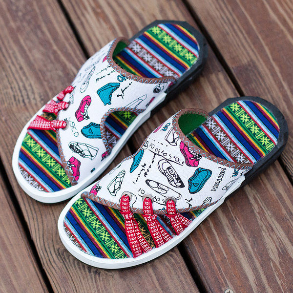 Nyári textilpapucs mintás mintával