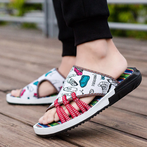 Nyári textilpapucs mintás mintával