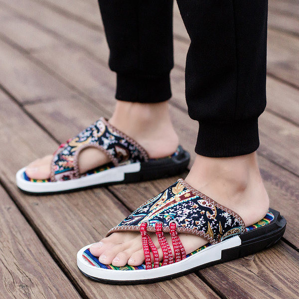 Nyári textilpapucs mintás mintával