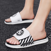 Ανδρικές έκο δερμάτινες παντόφλες με επίπεδη σόλα