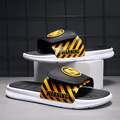 Ανδρικές έκο δερμάτινες παντόφλες με επίπεδη σόλα