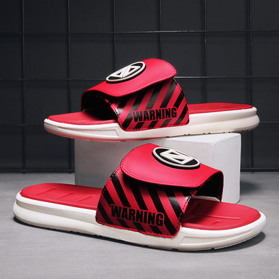 Ανδρικές έκο δερμάτινες παντόφλες με επίπεδη σόλα