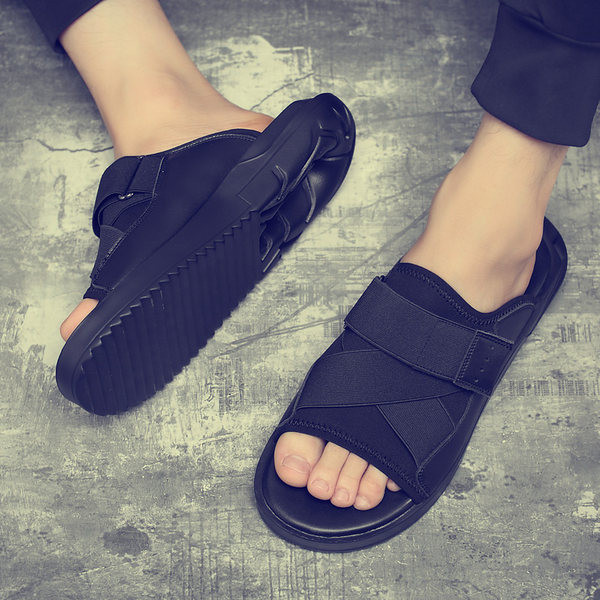 Férfi papucs textil pántokkal