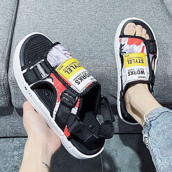 Színes férfi szandál állítható pánttal