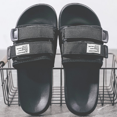 Καθημερινές παντόφλες με velcro και έμβλημα για άνδρες