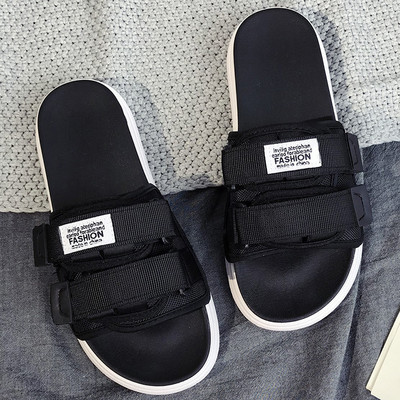 Καθημερινές παντόφλες με velcro και έμβλημα για άνδρες