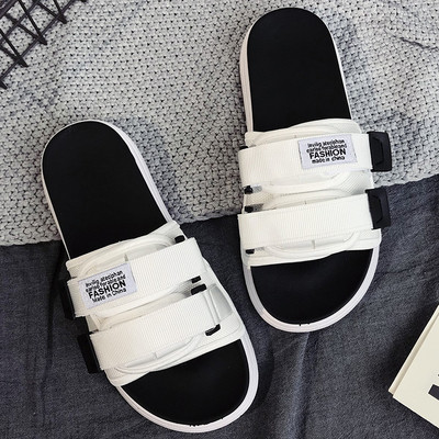 Καθημερινές παντόφλες με velcro και έμβλημα για άνδρες