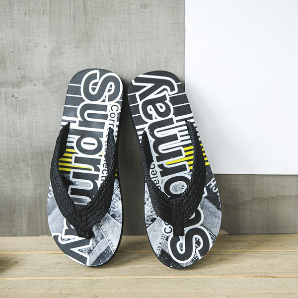 Ανδρικές υφασμάτινες σαγιονάρες με επιγραφή σε διάφορα χρώματα