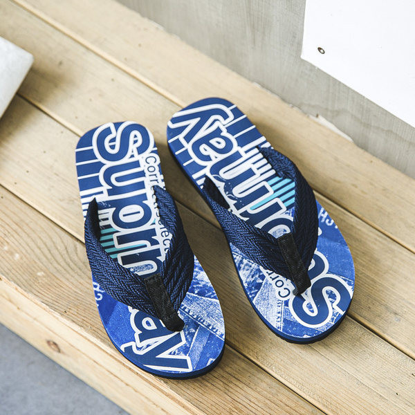 Ανδρικές υφασμάτινες σαγιονάρες με επιγραφή σε διάφορα χρώματα