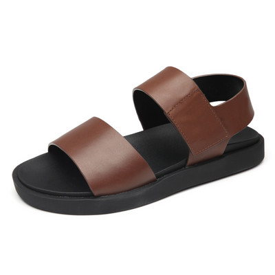 Vīriešu sandales no eko ādas - parasts modelis