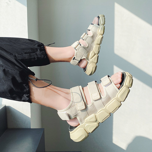 Ανδρικά υφασμάτινα σανδάλια με στερέωση βελκρό