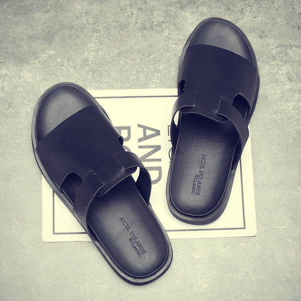 Jauns vīriešu čību modelis no eko ādas - plain modelis