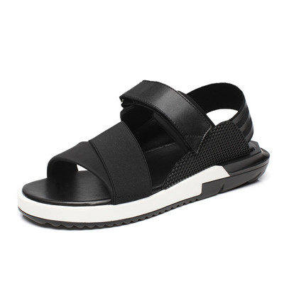 Eko bőrből és textilből készült alkalmi szandál foltokkal