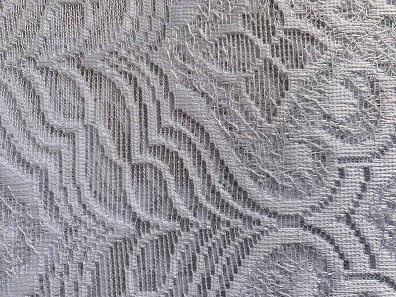 Комплект пердета Matylda - 1 бр Перде дантела с отвори за поставяне, 50 х 150 cm, Бял + 1 бр перде с ширит лента, дантела, 250 x 120 cm, 100 % Полиестер, Бял