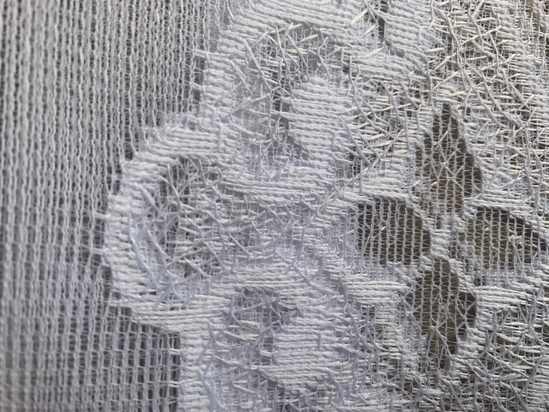 Комплект пердета Matylda - 1 бр Перде дантела с отвори за поставяне, 50 х 150 cm, Бял + 1 бр перде с ширит лента, дантела, 250 x 120 cm, 100 % Полиестер, Бял