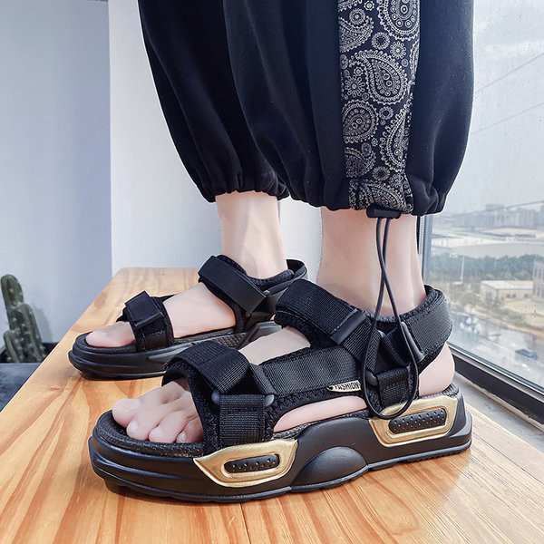 Ανδρικά υφασμάτινα σανδάλια με στερέωση βελκρό