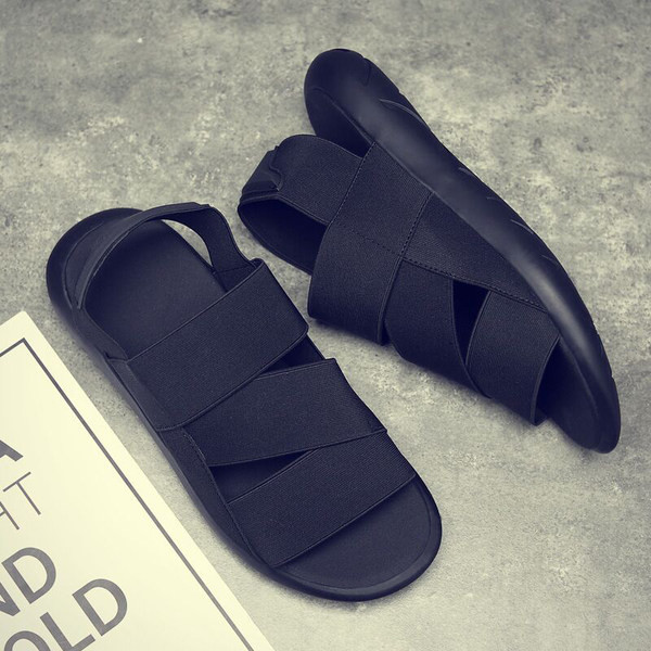 Férfi szandál rugalmas textil pántból