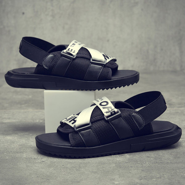 Vasaras sandales no tīklveida auduma ar plastmasas aizdarēm