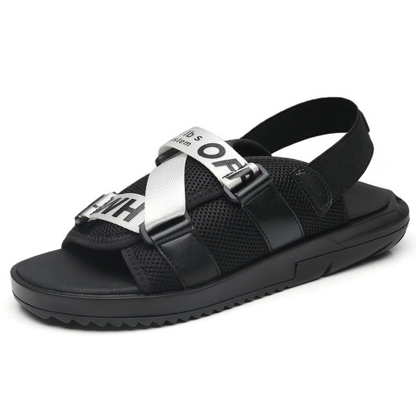 Vasaras sandales no tīklveida auduma ar plastmasas aizdarēm