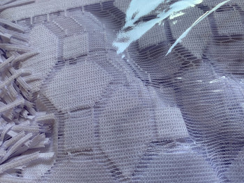 Перде с ширит лента Kendra, дантела и ресни, 250x160 cm, 100% Полиестер, Бял