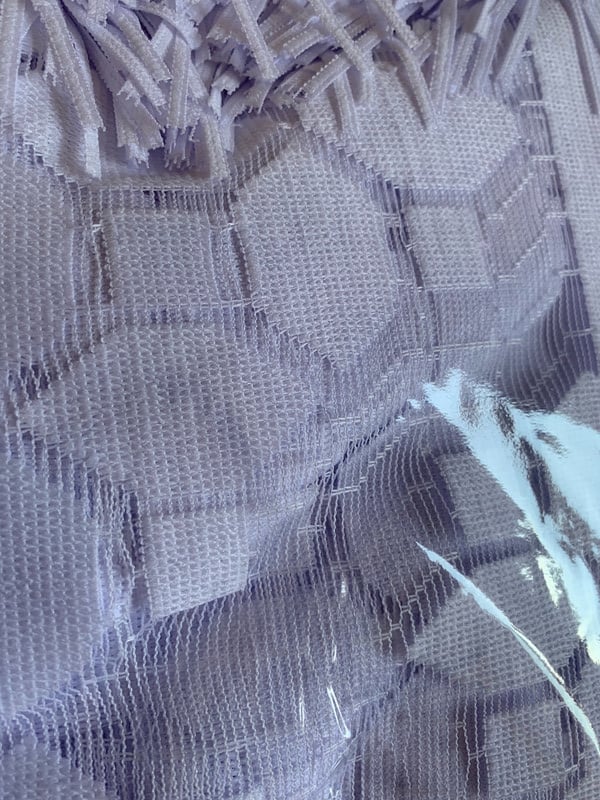 Перде с ширит лента Kendra, дантела и ресни, 250x160 cm, 100% Полиестер, Бял