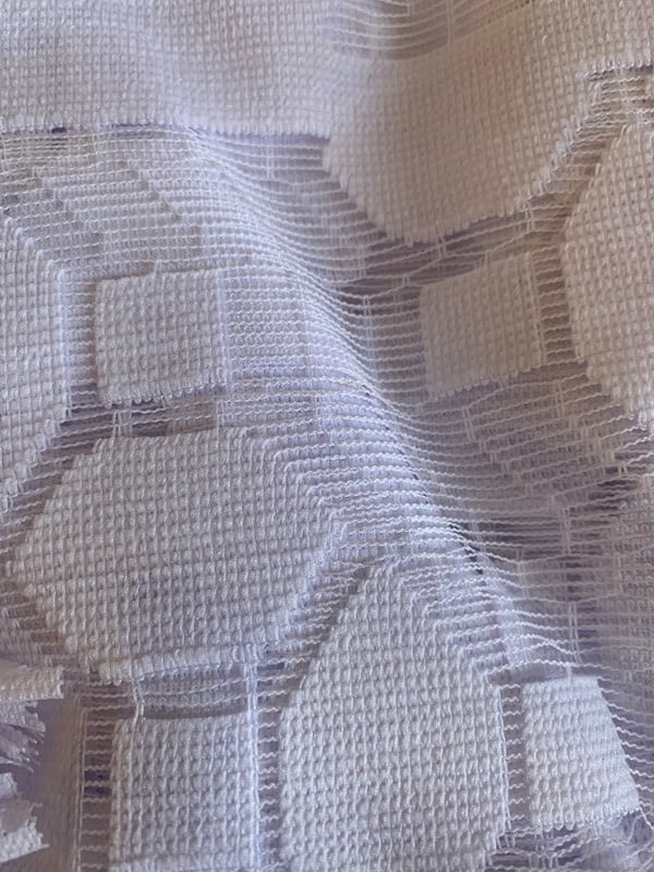 Перде с ширит лента Kendra, дантела и ресни, 250x160 cm, 100% Полиестер, Бял