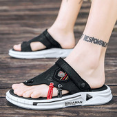 Vīriešu čības ar emblēmu un krāsainām saitēm