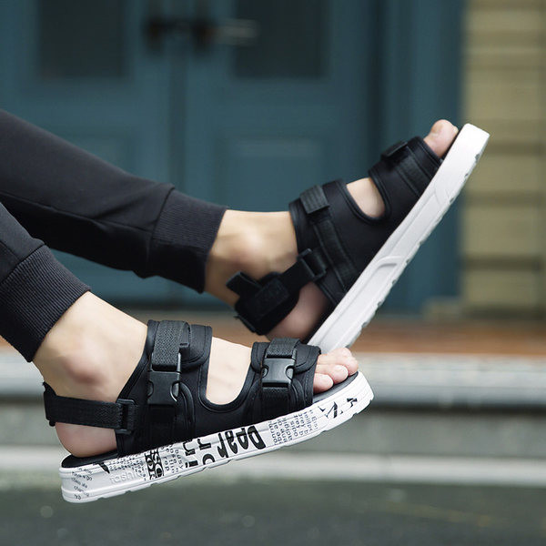 Vīriešu sandales ar augstām zolēm un velcro aizdari vairāki modeļi